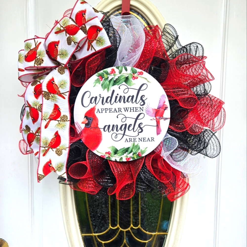 Cardinal Handmade Wreath